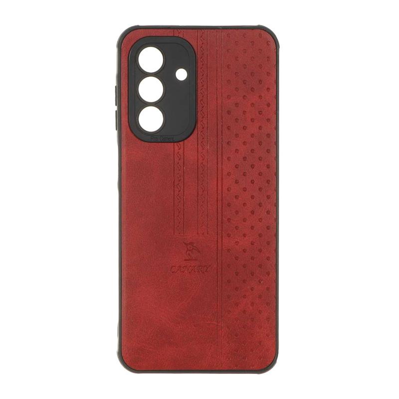 قاب گوشی Galaxy A17 سامسونگ اورجینال کاناری CANARY چرمی دوخت کلاسیک نقطه چین قرمز کد 126740