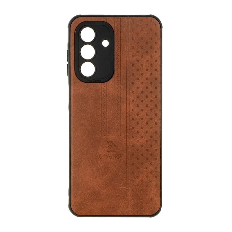 قاب گوشی Galaxy A17 سامسونگ اورجینال کاناری CANARY چرمی دوخت کلاسیک نقطه چین عسلی کد 126742