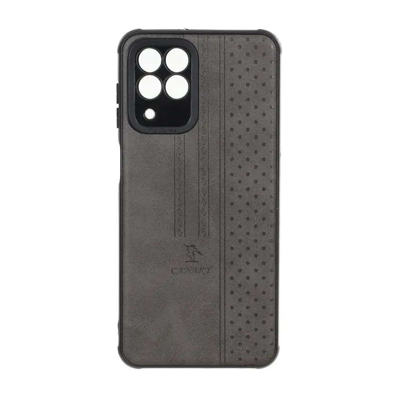 قاب گوشی Galaxy M33 5G سامسونگ اورجینال کاناری CANARY چرمی دوخت کلاسیک نقطه چین خاکستری کد 126775