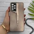 قاب گوشی Galaxy A13 4G سامسونگ سری Porsche Design پورش دیزاین Hard LUXURY محافظ لنز دار طلایی کد 130548