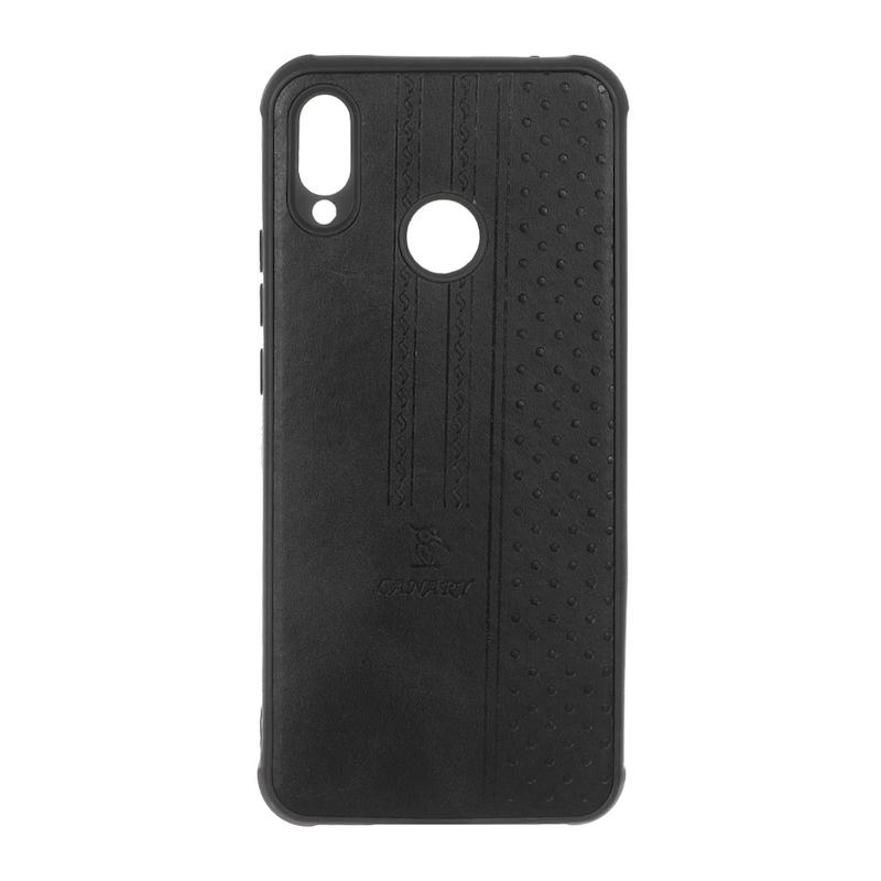 قاب گوشی Huawei Nova 3i هوآوی اورجینال کاناری CANARY چرمی دوخت کلاسیک نقطه چین مشکی کد 126783