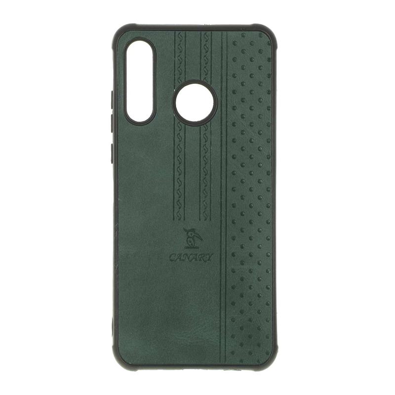 قاب گوشی Huawei P30 Lite هوآوی اورجینال کاناری CANARY چرمی دوخت کلاسیک نقطه چین سبز کد 126787