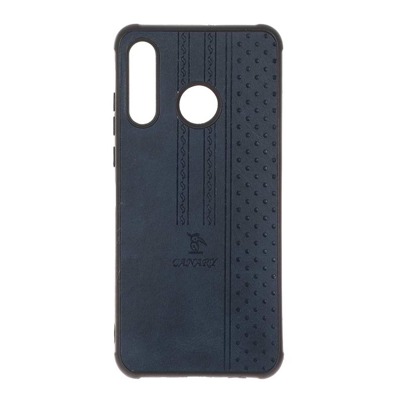 قاب گوشی Huawei P30 Lite هوآوی اورجینال کاناری CANARY چرمی دوخت کلاسیک نقطه چین سرمه ای کد 126788