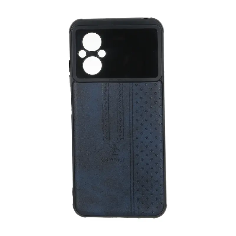 قاب گوشی Poco M5 - Redmi 11 Prime 4G شیائومی اورجینال کاناری CANARY چرمی دوخت کلاسیک نقطه چین سرمه ای کد 126798