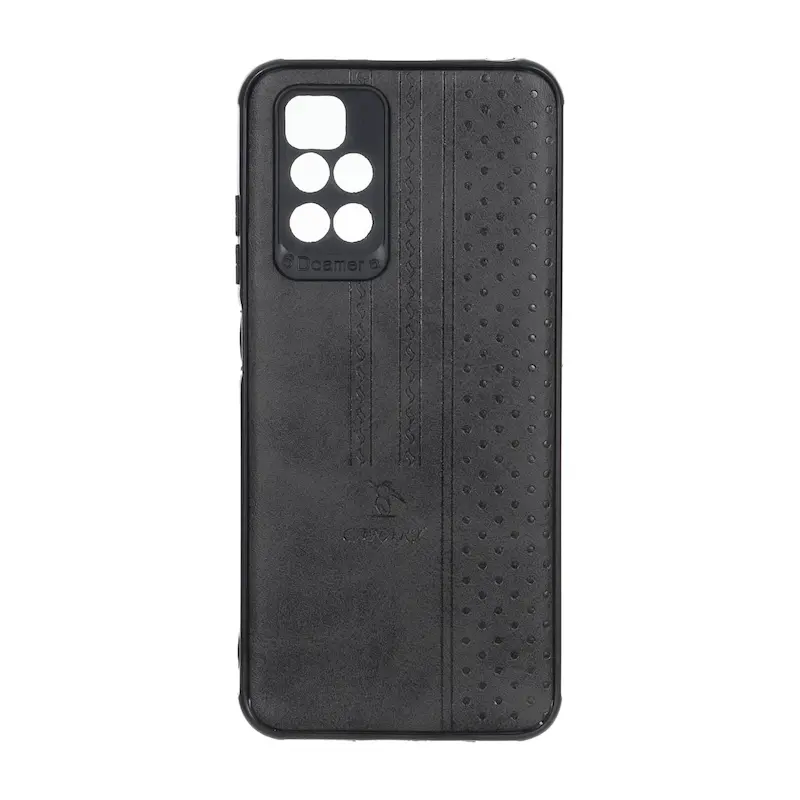 قاب گوشی Redmi 10 - Redmi 10 Prime شیائومی اورجینال کاناری CANARY چرمی دوخت کلاسیک نقطه چین مشکی کد 126807