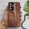قاب گوشی Galaxy A36 سامسونگ سری Porsche Design پورش دیزاین Hard LUXURY محافظ لنز دار قهوه ای کد E10-130597