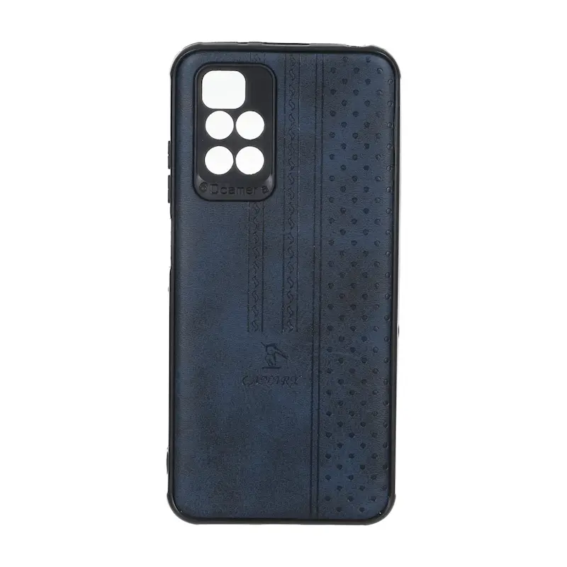 قاب گوشی Redmi 10 - Redmi 10 Prime شیائومی اورجینال کاناری CANARY چرمی دوخت کلاسیک نقطه چین سرمه ای کد 126811