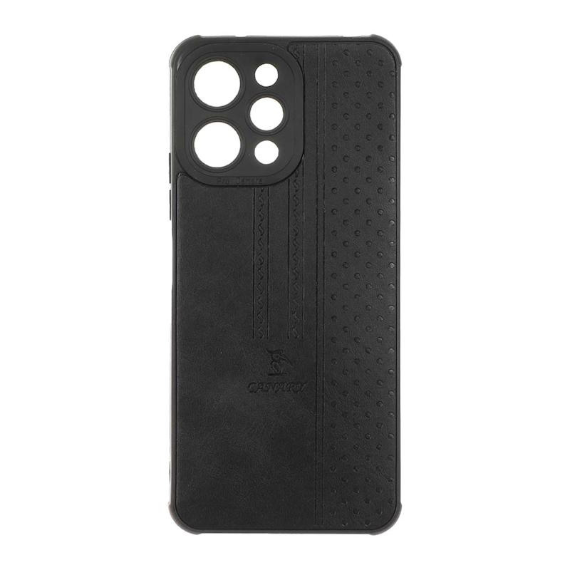 قاب گوشی Redmi 12 - Poco M6 Pro 5G شیائومی اورجینال کاناری CANARY چرمی دوخت کلاسیک نقطه چین مشکی کد 126817