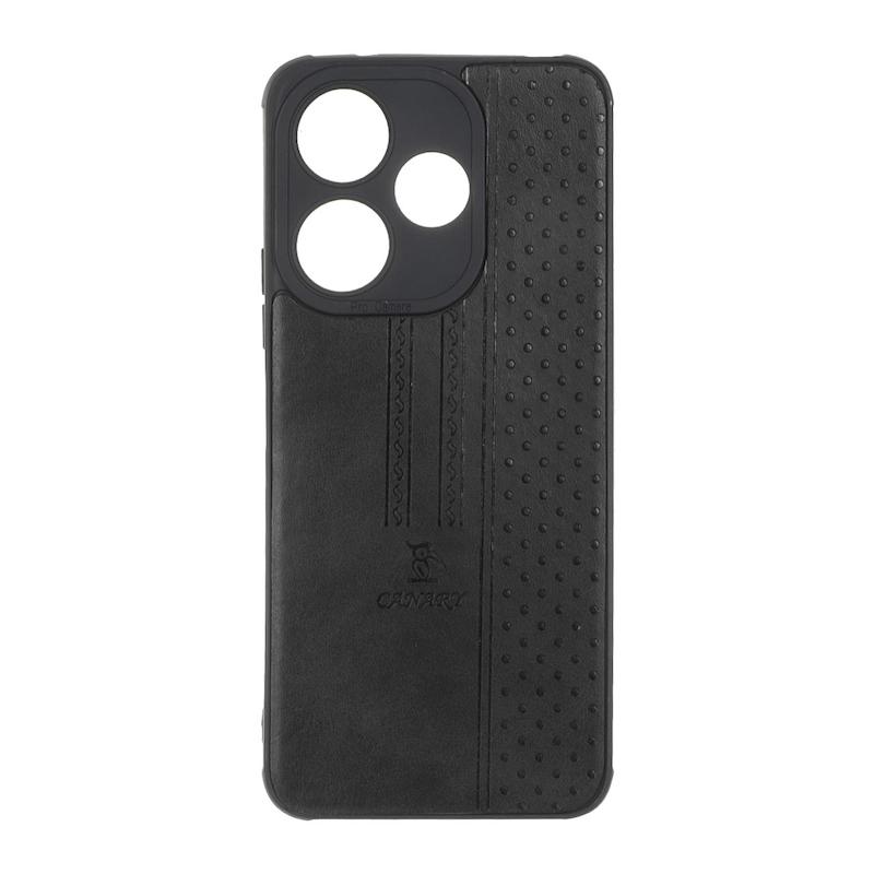 قاب گوشی Redmi 13 4G - Redmi 13 5G - Redmi 13X - Poco M6 4G شیائومی اورجینال کاناری CANARY چرمی دوخت کلاسیک نقطه چین مشکی کد 126818