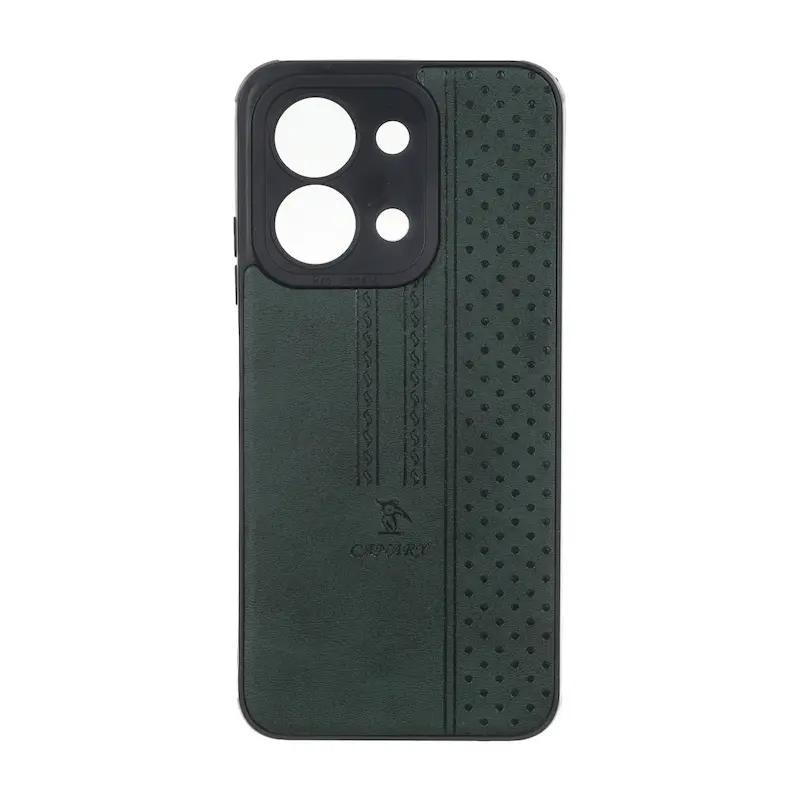 قاب گوشی Redmi 15C - Poco C85 شیائومی اورجینال کاناری CANARY چرمی دوخت کلاسیک نقطه چین سبز کد 126827