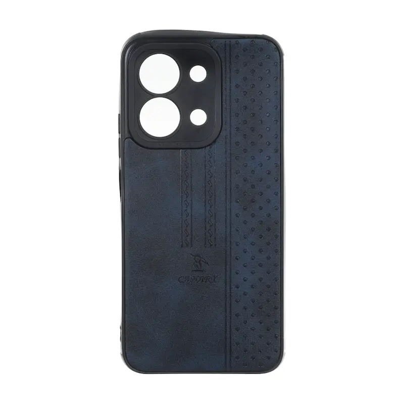 قاب گوشی Redmi 15C - Poco C85 شیائومی اورجینال کاناری CANARY چرمی دوخت کلاسیک نقطه چین سرمه ای کد 126828