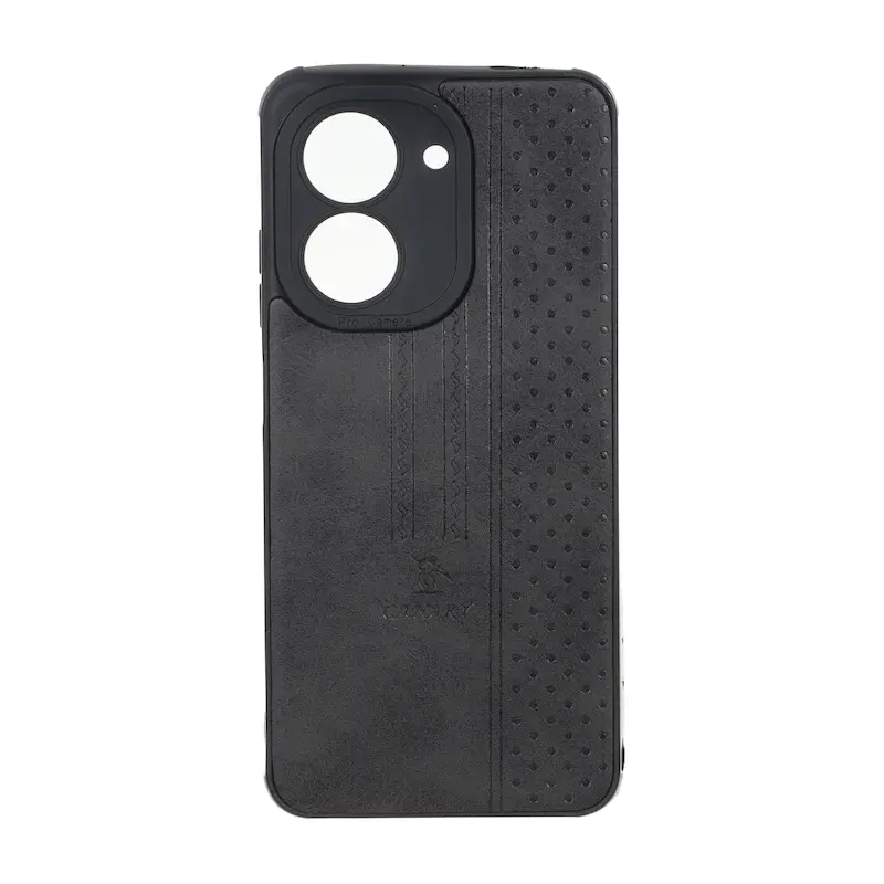 قاب گوشی Redmi A5 - Poco C71 شیائومی اورجینال کاناری CANARY چرمی دوخت کلاسیک نقطه چین مشکی کد 126835
