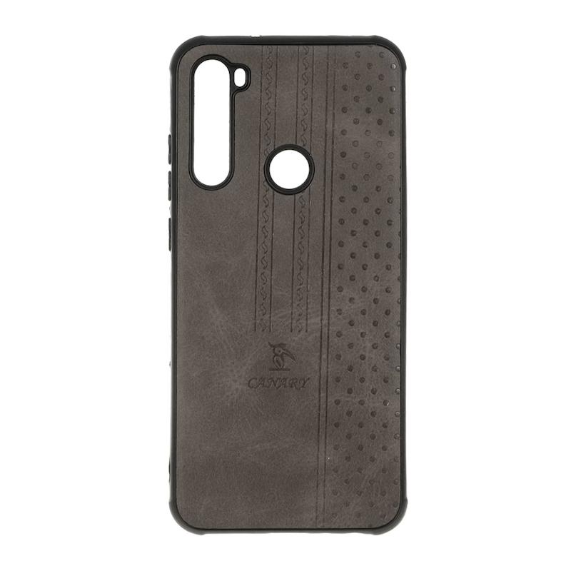 قاب گوشی Redmi Note 8T شیائومی اورجینال کاناری CANARY چرمی دوخت کلاسیک نقطه چین خاکستری کد 126839
