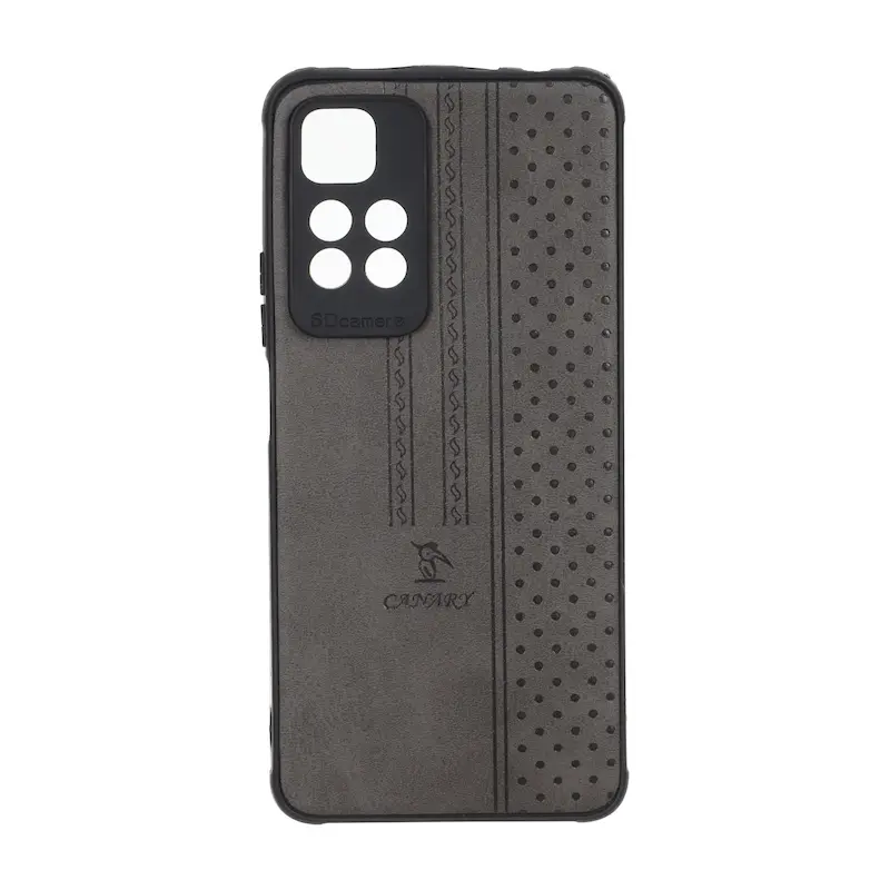 قاب گوشی Redmi Note 11 Pro Plus شیائومی اورجینال کاناری CANARY چرمی دوخت کلاسیک نقطه چین خاکستری کد 126847