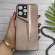 قاب گوشی Redmi 12 - Poco M6 Pro 5G شیائومی سری Porsche Design پورش دیزاین Hard LUXURY محافظ لنز دار طلایی کد 130644