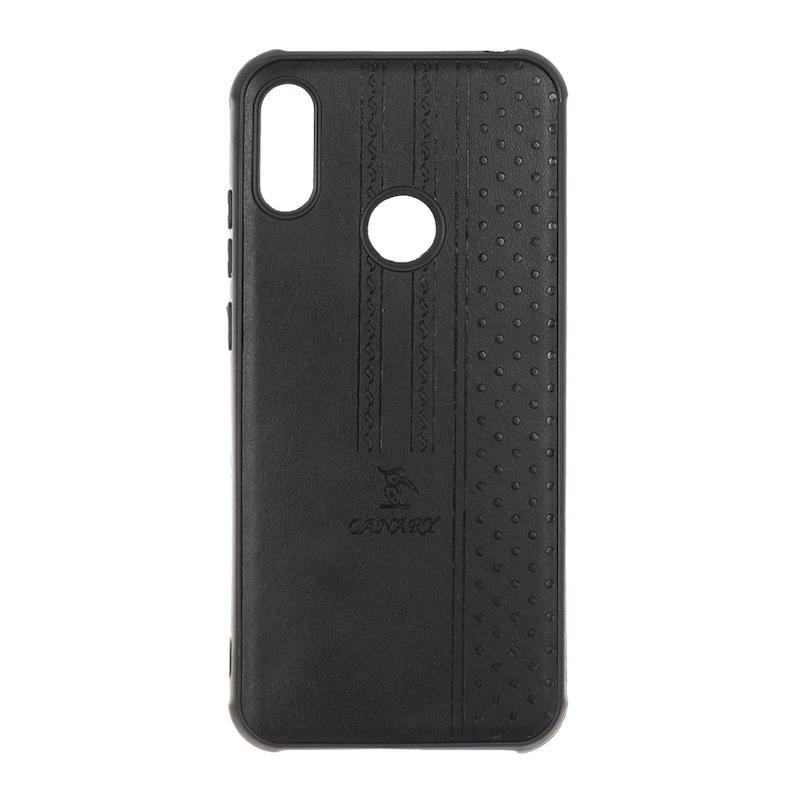 قاب گوشی Huawei Y6 2019 - Y6 Prime 2019 - Y6S - Honor 8A هوآوی اورجینال کاناری CANARY چرمی دوخت کلاسیک نقطه چین مشکی کد 126853