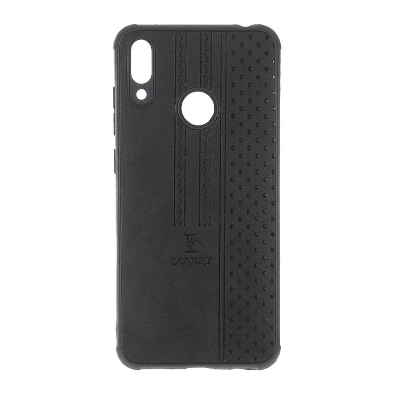 قاب گوشی Huawei Y7 2019 - Y7 Prime 2019 هوآوی اورجینال کاناری CANARY چرمی دوخت کلاسیک نقطه چین مشکی کد 126854