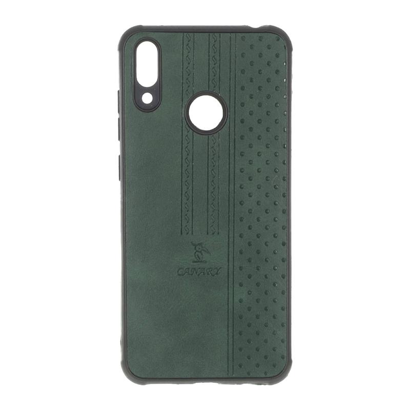 قاب گوشی Huawei Y7 2019 - Y7 Prime 2019 هوآوی اورجینال کاناری CANARY چرمی دوخت کلاسیک نقطه چین سبز کد 126857