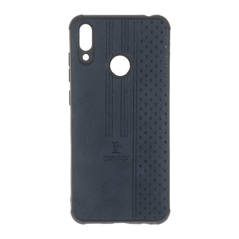 قاب گوشی Huawei Y7 2019 - Y7 Prime 2019 هوآوی اورجینال کاناری CANARY چرمی دوخت کلاسیک نقطه چین سرمه ای کد 126859