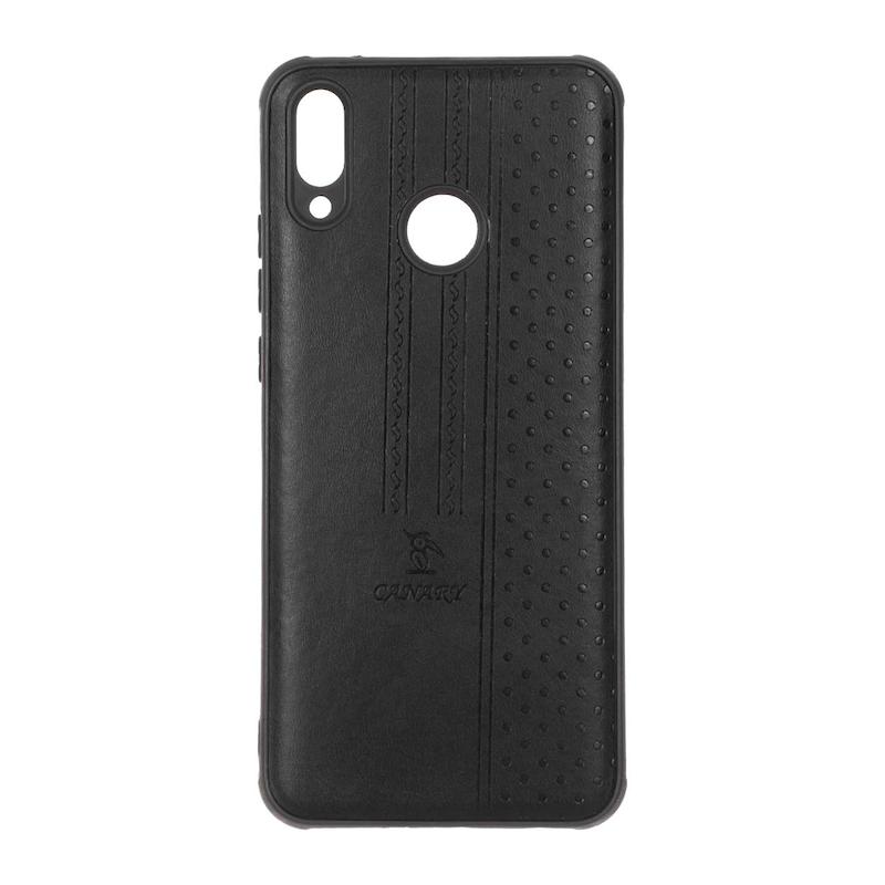 قاب گوشی Huawei Y8S - Y9 2019 هوآوی اورجینال کاناری CANARY چرمی دوخت کلاسیک نقطه چین مشکی کد 126861