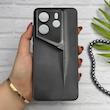 قاب گوشی Redmi Note 14 4G شیائومی سری Porsche Design پورش دیزاین Hard LUXURY محافظ لنز دار مشکی کد E10-130701