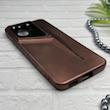 قاب گوشی Redmi Note 14 4G شیائومی سری Porsche Design پورش دیزاین Hard LUXURY محافظ لنز دار قهوه ای کد E10-130703