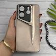 قاب گوشی Redmi Note 14 4G شیائومی سری Porsche Design پورش دیزاین Hard LUXURY محافظ لنز دار طلایی کد E10-130705