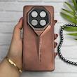 قاب گوشی Redmi Note 14 Pro 4G شیائومی سری Porsche Design پورش دیزاین Hard LUXURY محافظ لنز دار قهوه ای کد E10-130707