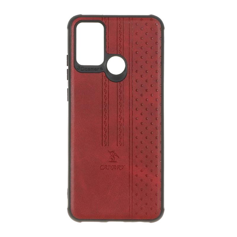 قاب گوشی Honor 9A آنر اورجینال کاناری CANARY چرمی دوخت کلاسیک نقطه چین قرمز کد 126882