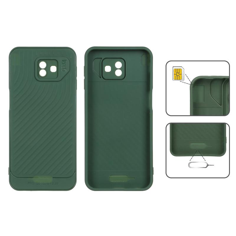 قاب گوشی Galaxy J6 Plus سامسونگ اورجینال GEAR4 سیلیکونی راه راه محافظ لنز دار سبز کد 126910