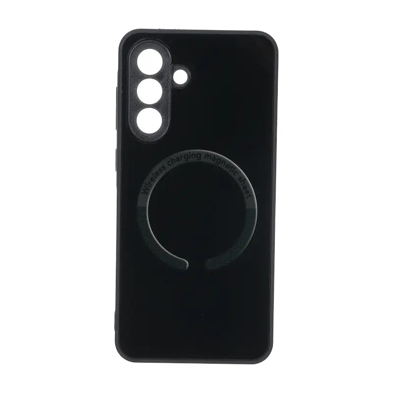 قاب گوشی Galaxy A36 سامسونگ طرح مگ سیف Magnetic Sheet پشت براق محافظ لنزدار مشکی کد 126932