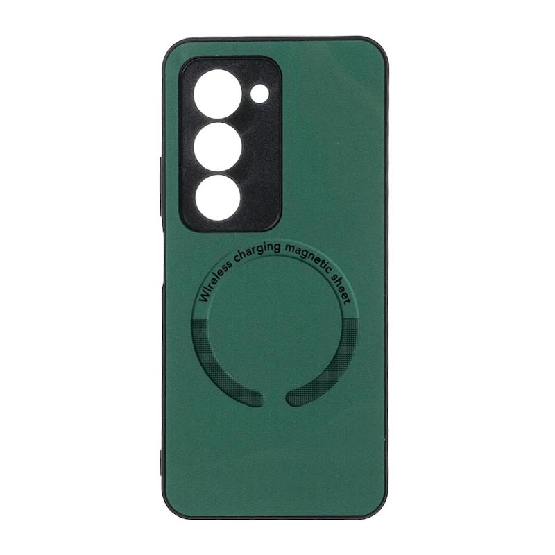 قاب گوشی Redmi 15 4G شیائومی طرح مگ سیف Magnetic Sheet پشت براق محافظ لنزدار سبز کد 126935