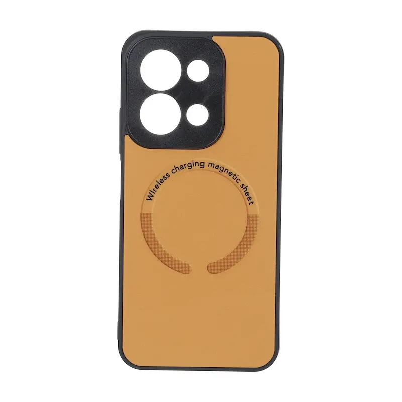 قاب گوشی Redmi 15C - Poco C85 شیائومی طرح مگ سیف Magnetic Sheet پشت براق محافظ لنزدار عسلی کد 126937