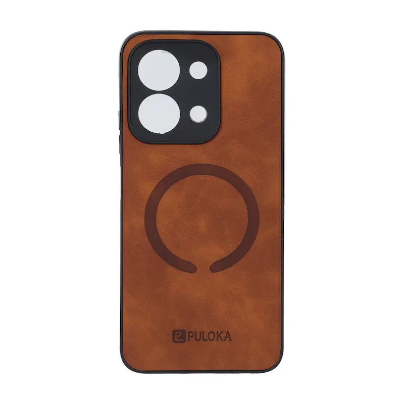 قاب گوشی Redmi 15C - Poco C85 شیائومی اورجینال Puloka طرح مگ سیف جیر محافظ لنزدار قهوه ای کد 126974