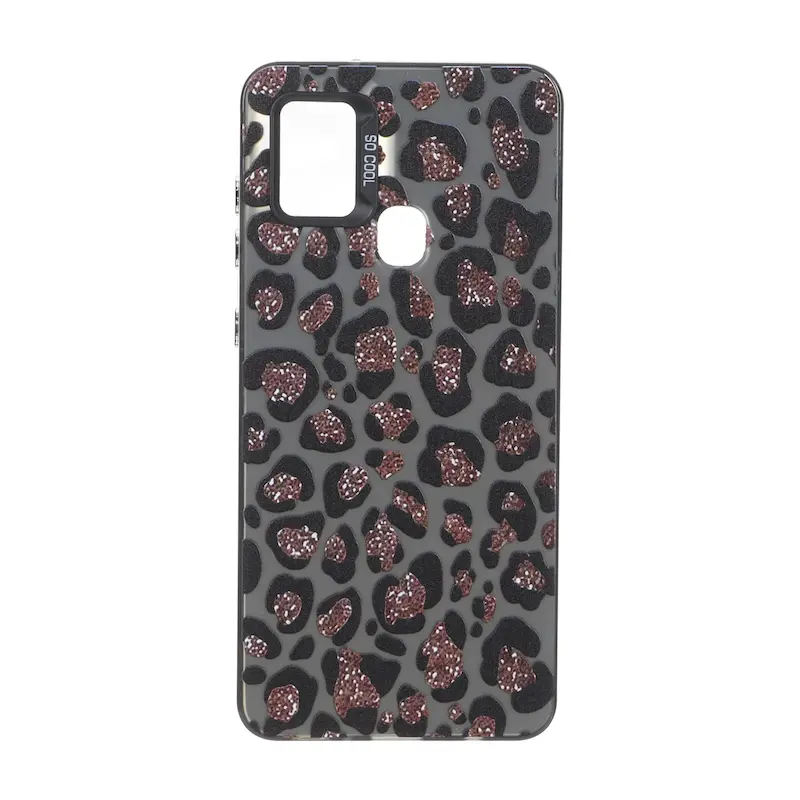 قاب گوشی Galaxy A21S سامسونگ So CooL سوکول اورجینال فانتزی دکمه کرومی طرح پلنگی کد 127008