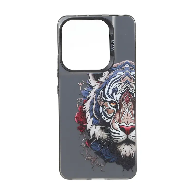 قاب گوشی Redmi Note 14 4G شیائومی So CooL سوکول اورجینال فانتزی دکمه کرومی طرح ببر کد 127087