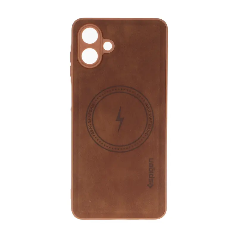 قاب گوشی Galaxy A07 سامسونگ اورجینال Spigen اسپیگن جیر طرح مگ سیف Hard قهوه ای کد 127098