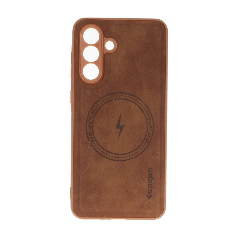 قاب گوشی Galaxy A36 سامسونگ اورجینال Spigen اسپیگن جیر طرح مگ سیف Hard قهوه ای کد 127100
