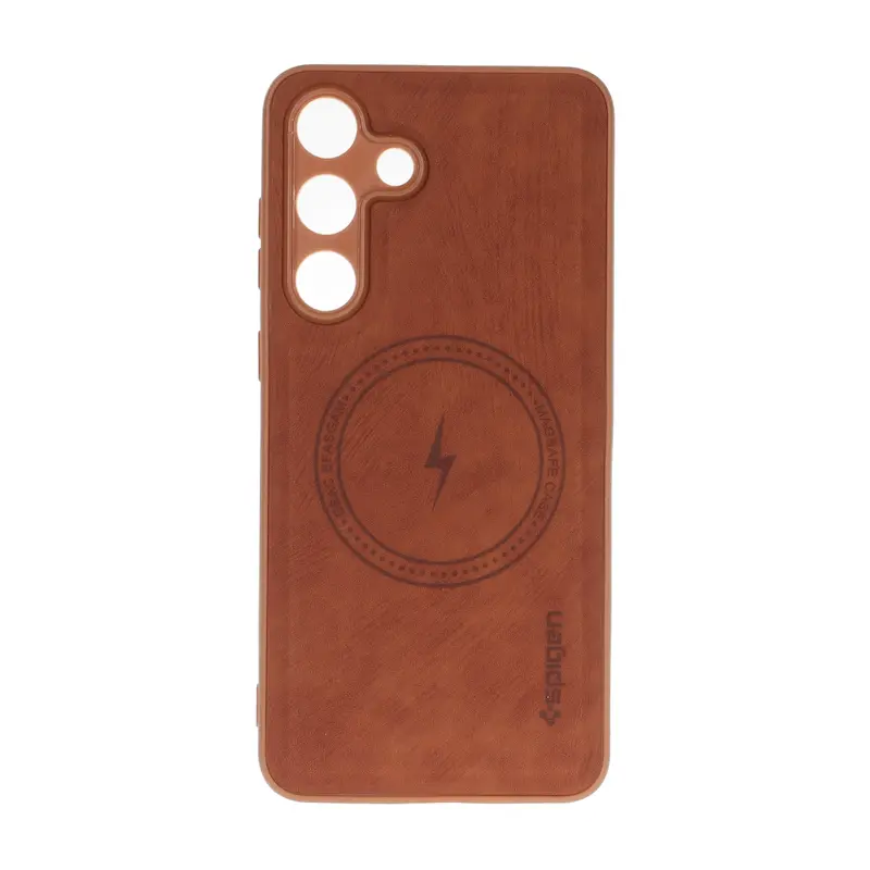 قاب گوشی Galaxy S25 FE سامسونگ اورجینال Spigen اسپیگن جیر طرح مگ سیف Hard عسلی کد 127107