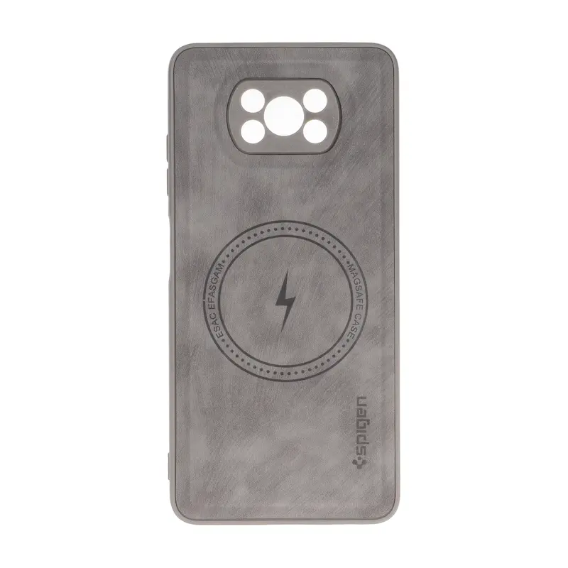 قاب گوشی Poco X3 - Poco X3 Pro شیائومی اورجینال Spigen اسپیگن جیر طرح مگ سیف Hard طوسی کد 127108