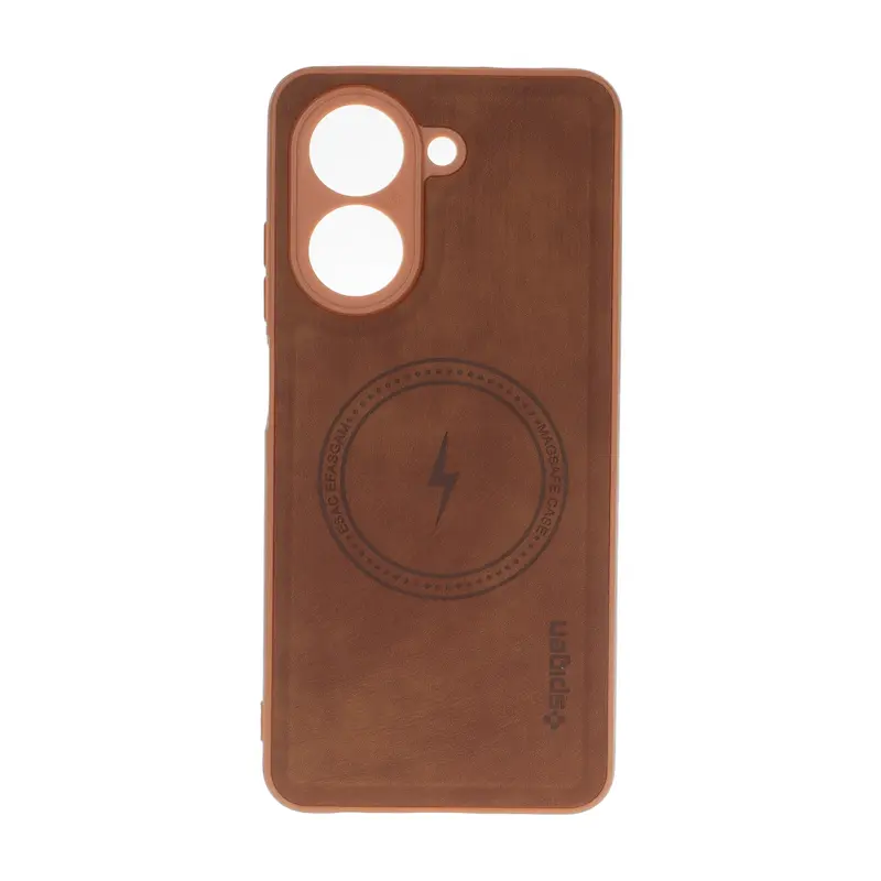 قاب گوشی Redmi A5 - Poco C71 شیائومی اورجینال Spigen اسپیگن جیر طرح مگ سیف Hard قهوه ای کد 127119