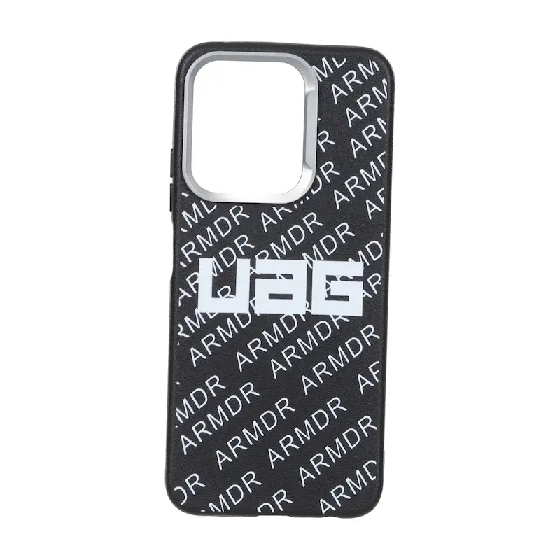 قاب گوشی Redmi 15C - Poco C85 شیائومی UAG لدر دیزاین SOFT Lether Design فانتزی سیلیکونی طرح چرمی مشکی کد E42-127143