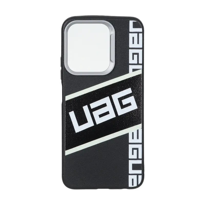قاب گوشی Redmi 15C - Poco C85 شیائومی UAG لدر دیزاین SOFT Lether Design فانتزی سیلیکونی طرح چرمی مشکی کد E42-127144