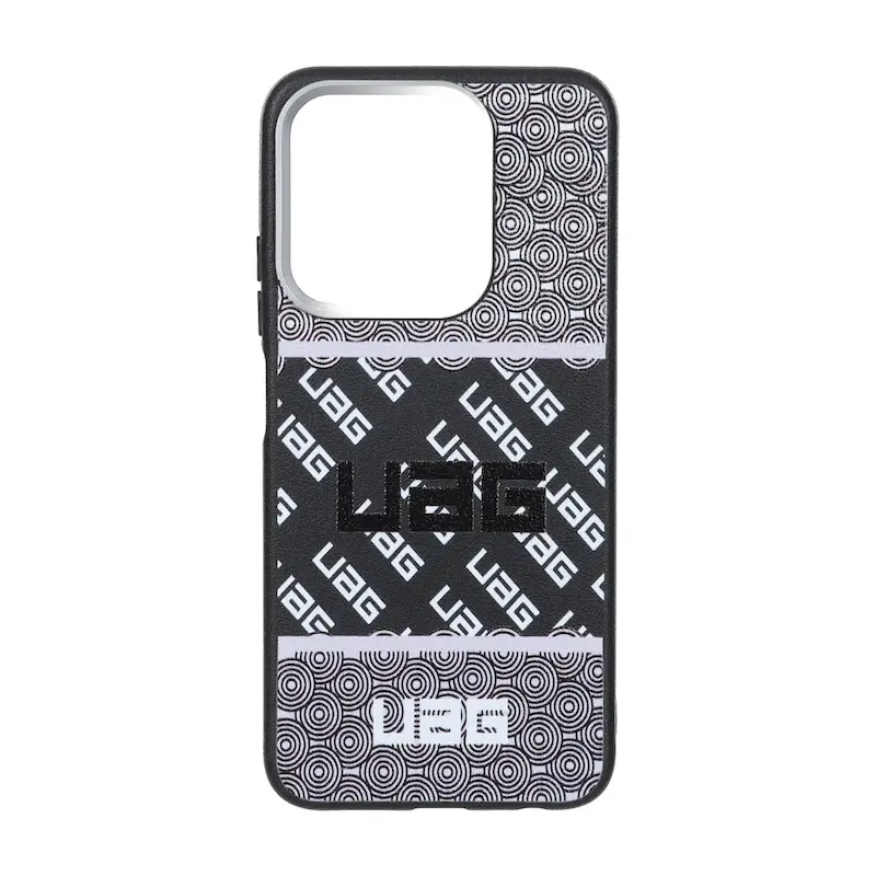 قاب گوشی Redmi 15C - Poco C85 شیائومی UAG لدر دیزاین SOFT Lether Design فانتزی سیلیکونی طرح چرمی مشکی کد E42-127145