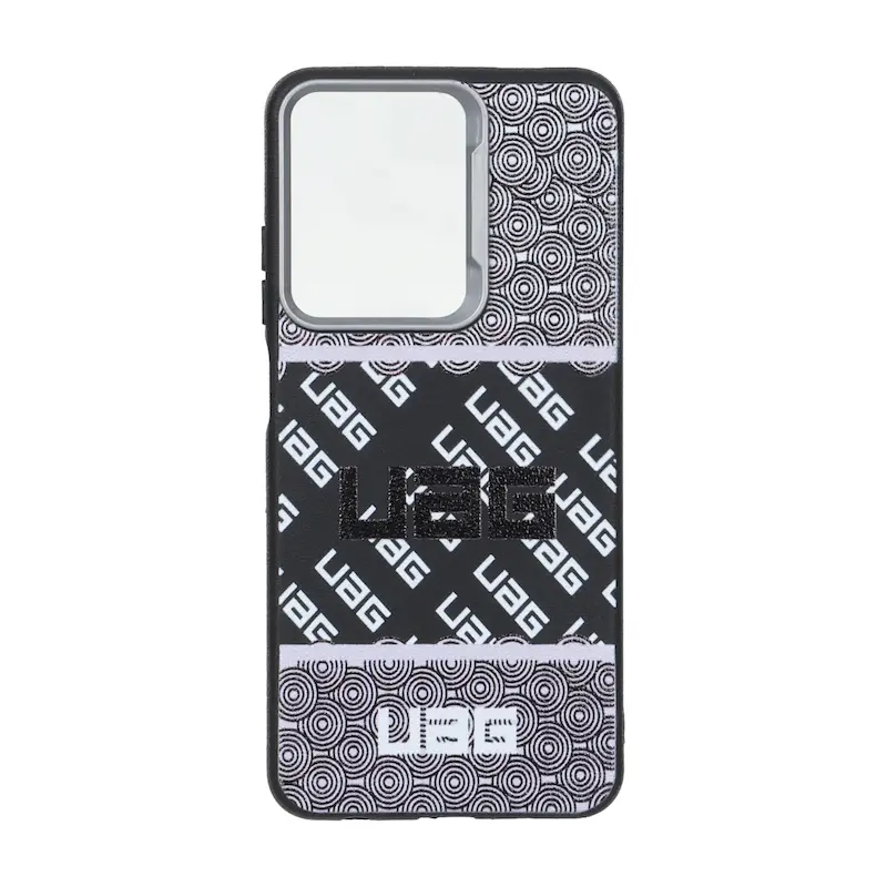 قاب گوشی Redmi A5 - Poco C71 شیائومی UAG لدر دیزاین SOFT Lether Design فانتزی سیلیکونی طرح چرمی مشکی کد 127148