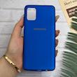 قاب گوشی Galaxy A51 سامسونگ طرح سیلیکونی ژله ای TPU آبی کاربنی کد 128009