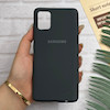 قاب گوشی Galaxy A51 سامسونگ طرح سیلیکونی ژله ای TPU خاکستری تیره  کد 128013
