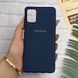 قاب گوشی Galaxy A51 سامسونگ طرح سیلیکونی ژله ای TPU سرمه ای تیره  کد 128016