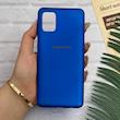 قاب گوشی Galaxy A31 سامسونگ طرح سیلیکونی ژله ای TPU آبی کاربنی کد 128084