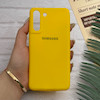 قاب گوشی Galaxy S21 FE سامسونگ طرح سیلیکونی ژله ای TPU زرد کد 128386